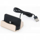 Док-станция для Iphone 5/6/6+ с кабелем Gold