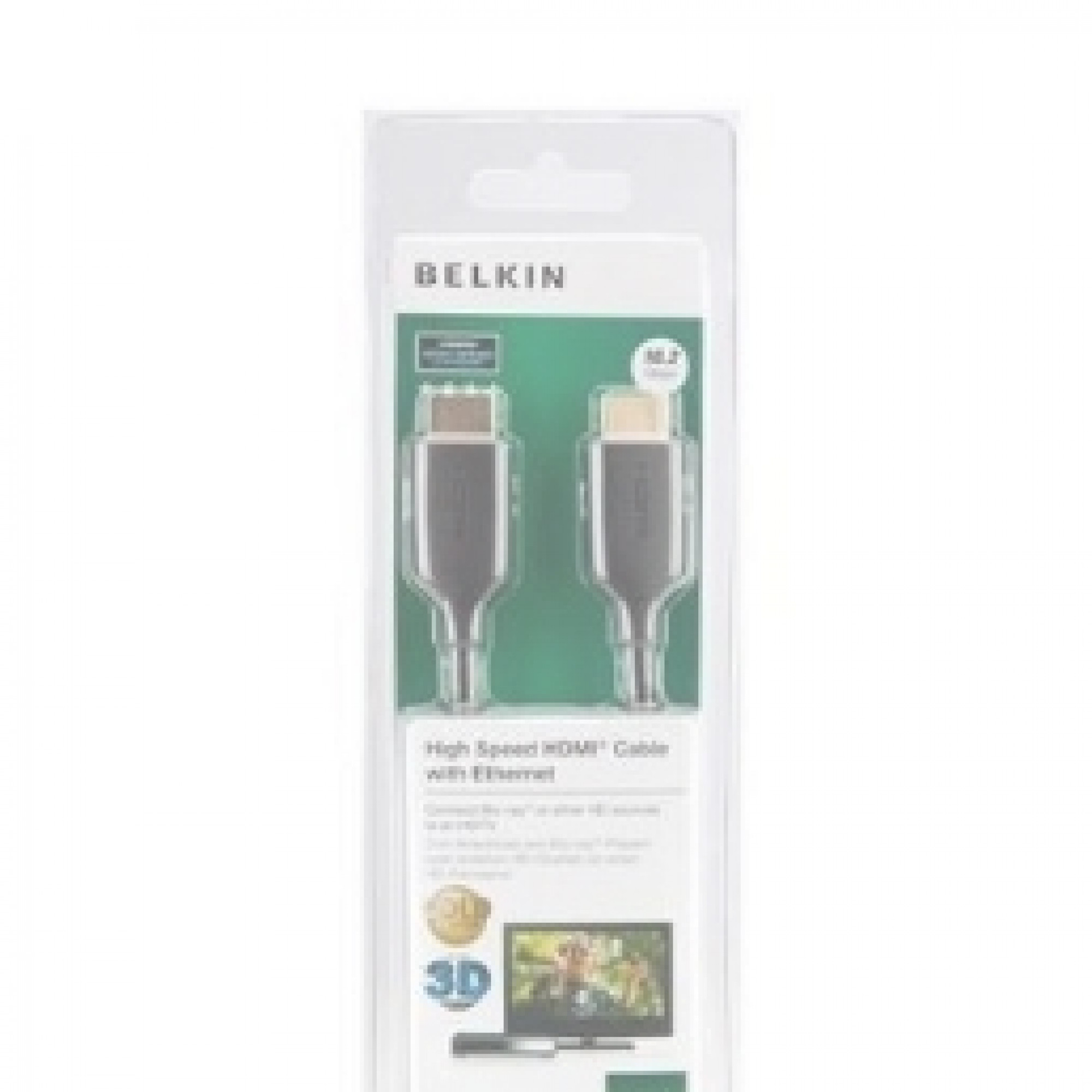 Кабель BELKIN HDMI (AM / AM) High Speed w / Ethernet 2м, BLACK, GOLD F3Y021bt2M