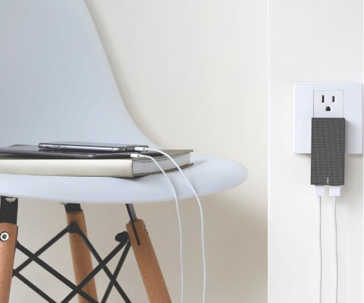 Зарядное Native Union Smart Charger 2-Port USB Fabric Slate (SMART-2-GRY-FB-INT)