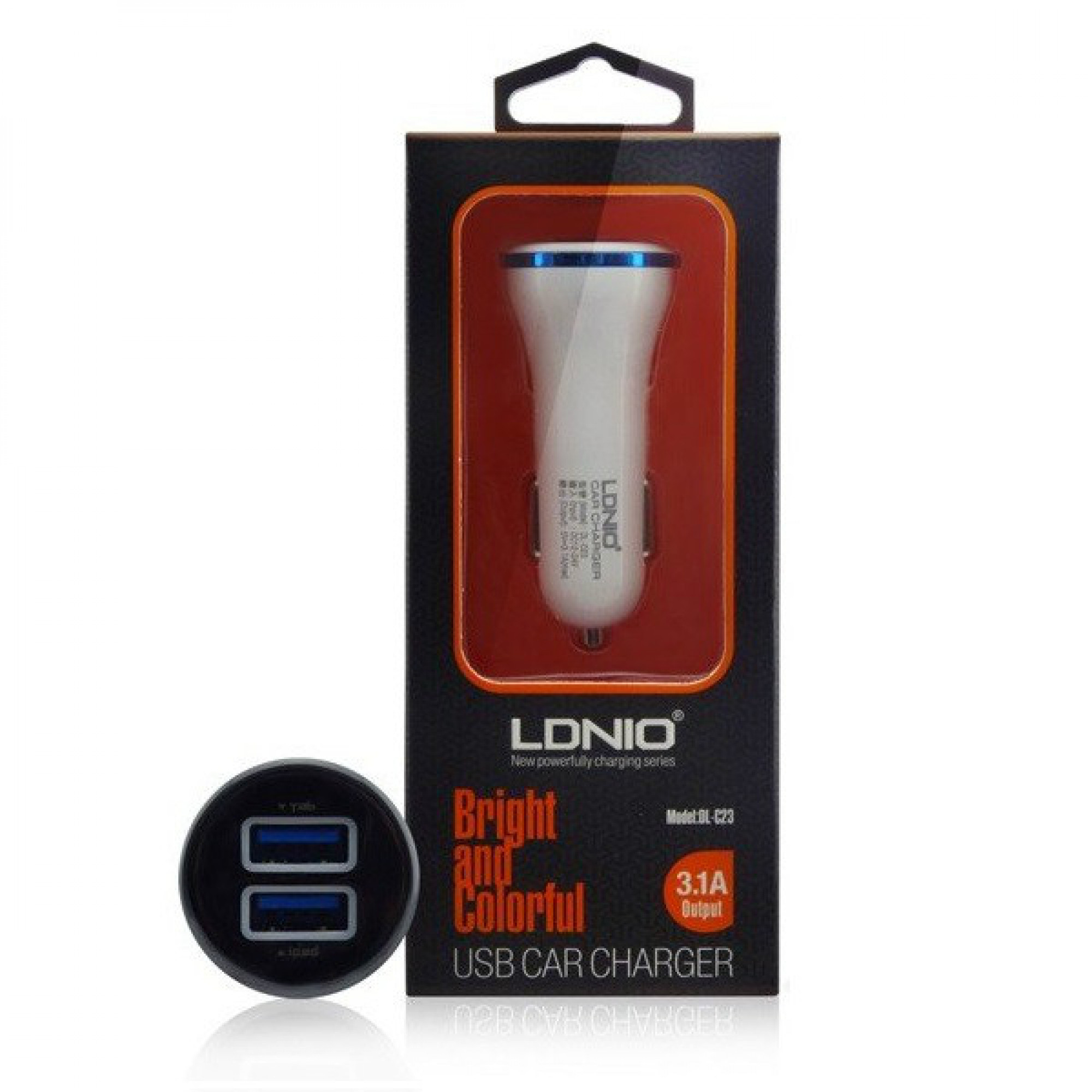 АЗУ Ldnio Dual Usb Car Charger DL-C23 White