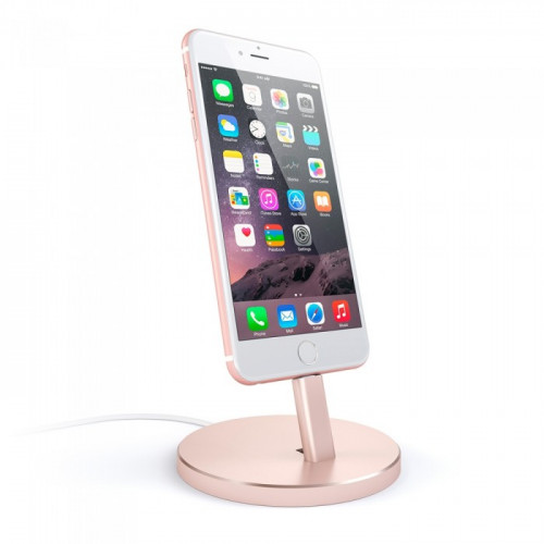 Подставка Satechi Aluminum Desktop Charging Stand for iPhone Space Rose Gold