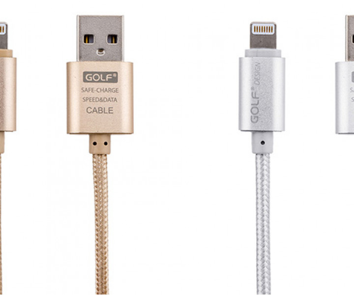 Кабель Golf Lightning Metal Cable для Apple iPhone 5/5s 