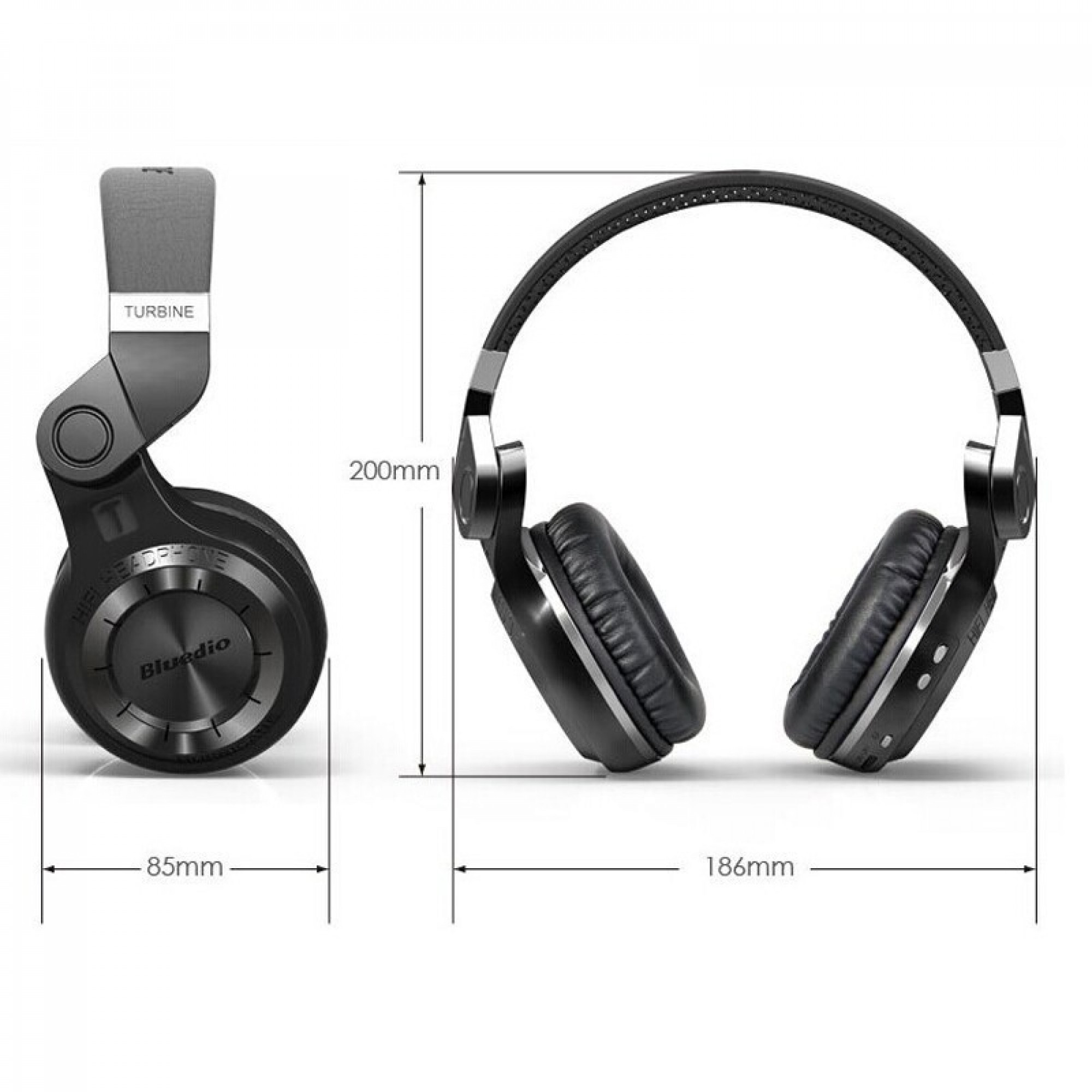 Наушники Bluedio T2 Plus Black