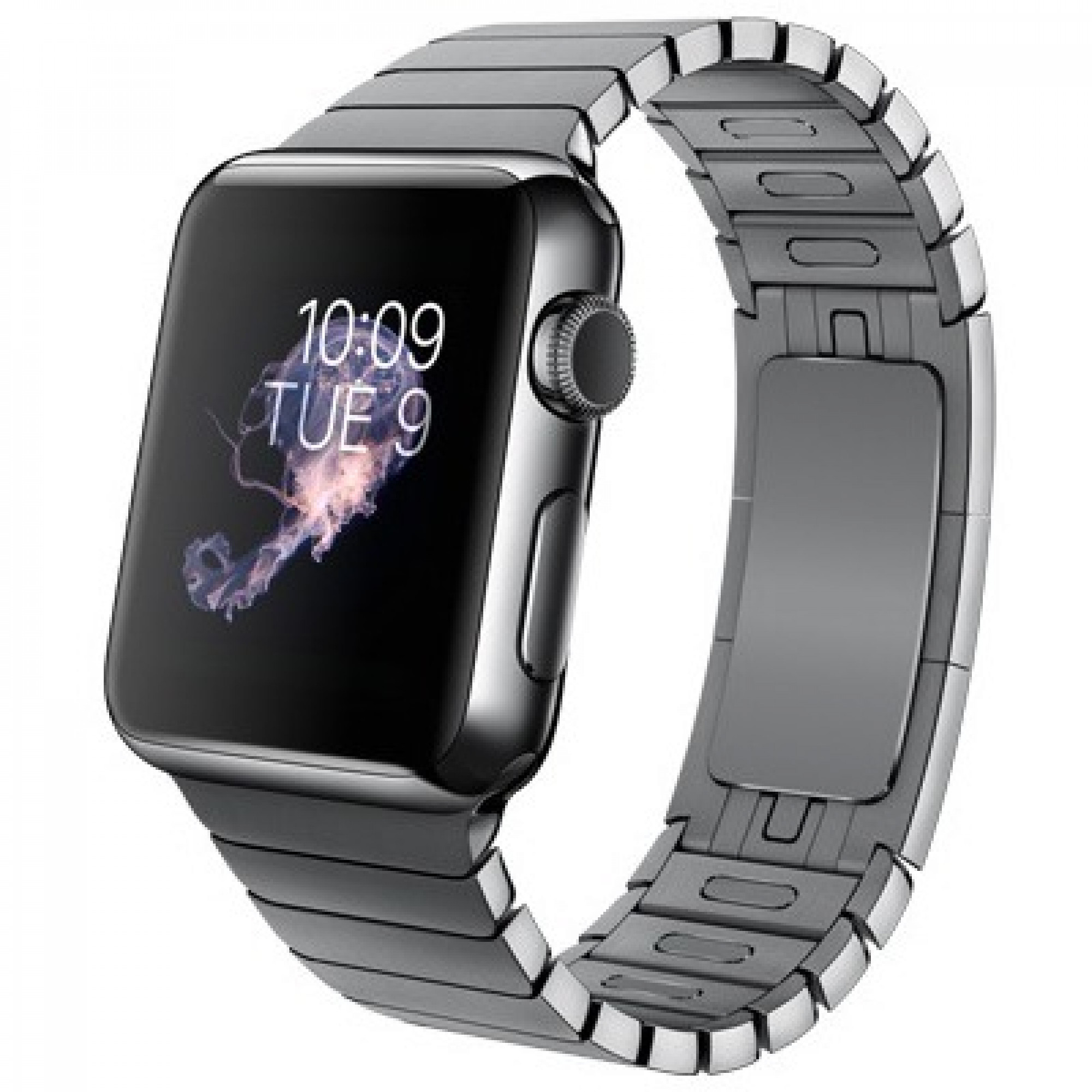 Apple Watch 38mm Space Black Case, Space Black Stainless Steel Link Bracelet (MJ3F2)