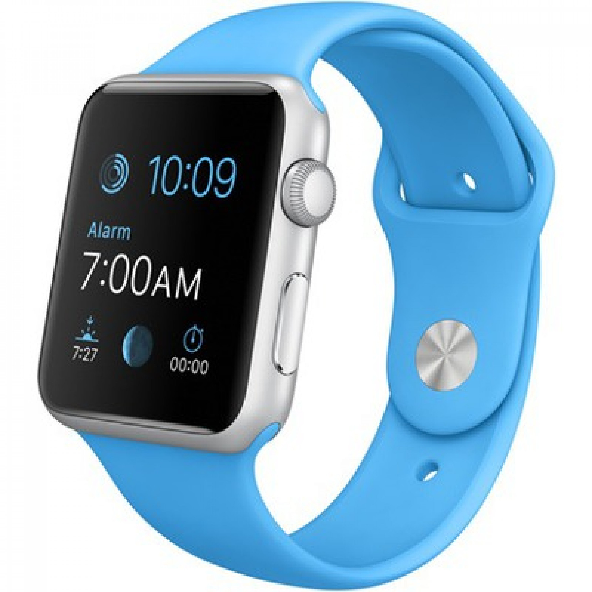 Apple Watch Sport 42mm Silver Aluminum Case (MJ3Q2) with Blue Sport Band