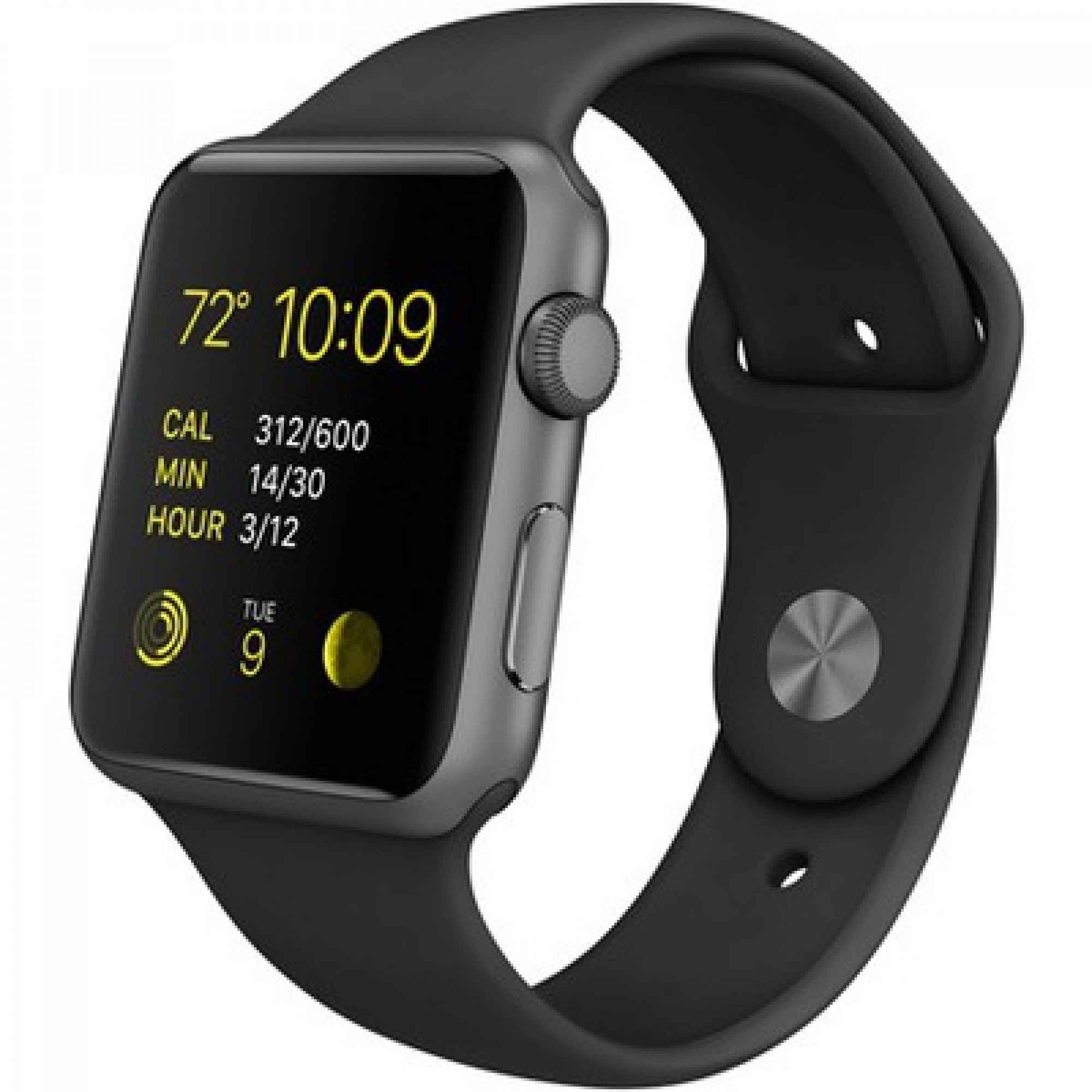 Apple Watch Sport 42mm Space Gray Aluminum Case (MJ3T2) with Black Sport Band