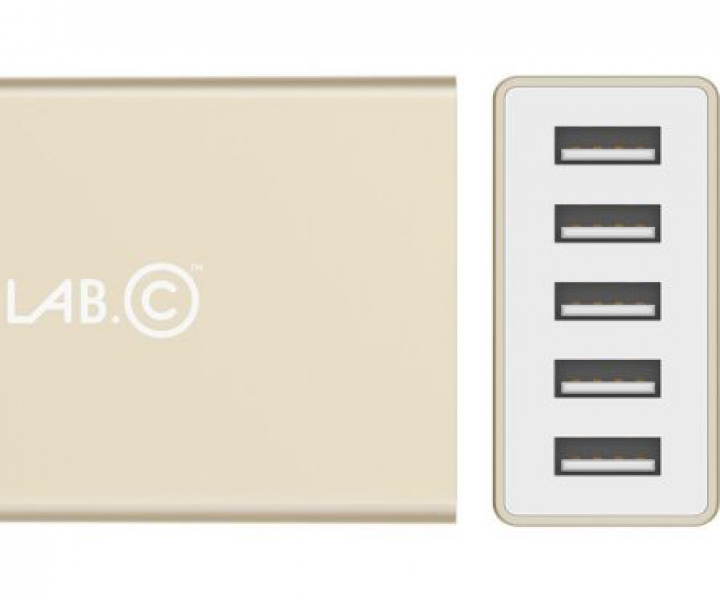 Сетевое з/у Lab.C X5 5 Port USB Wall Charger Champagne (8A) Gold 