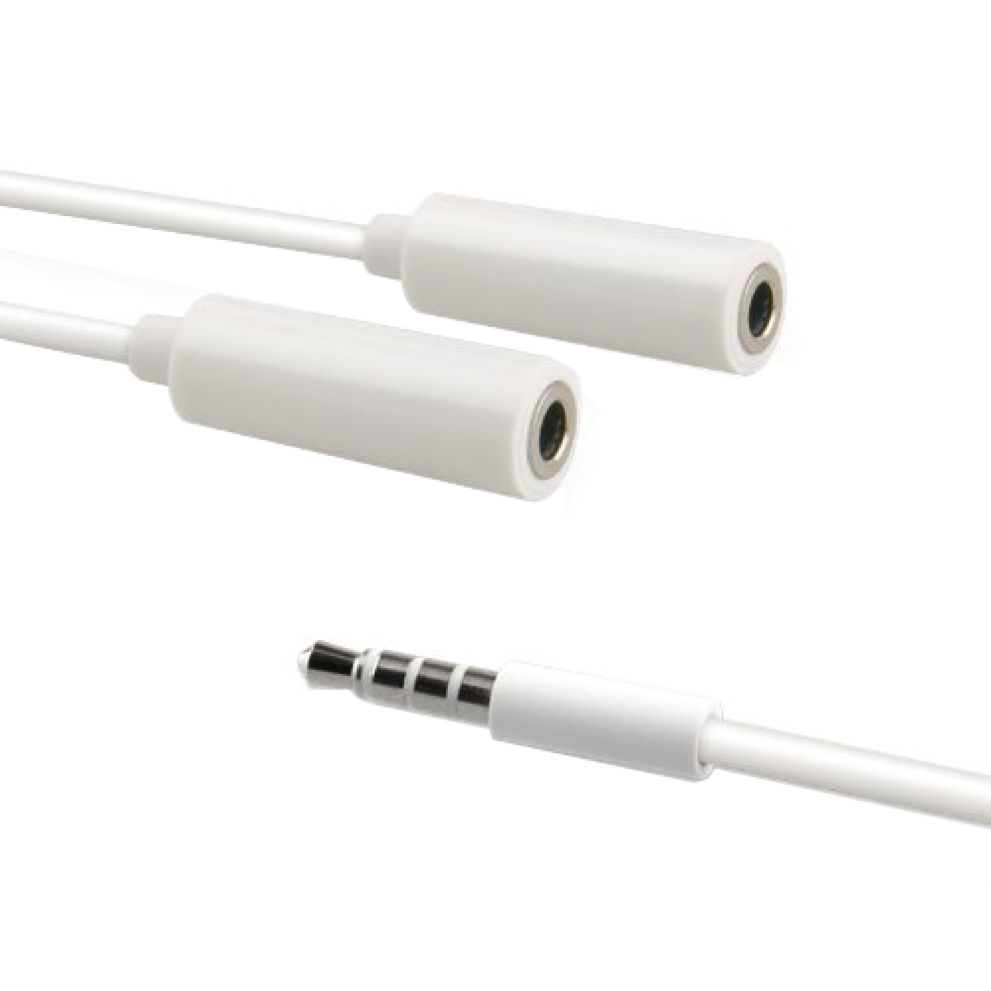 Переходник 3.5 mini jack для наушников с 2 выходами (Splitter) для Apple iPhone/iPod/iPad