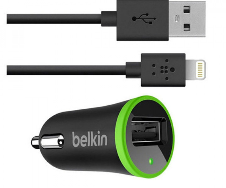АЗУ Belkin 10 Watt/2.1A 1USB Lightning cable Black