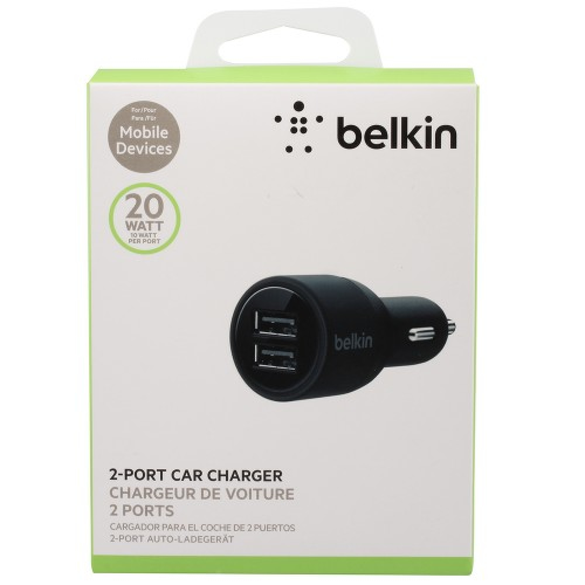 АЗУ Belkin 20 Watt/2.1A 2USB Black