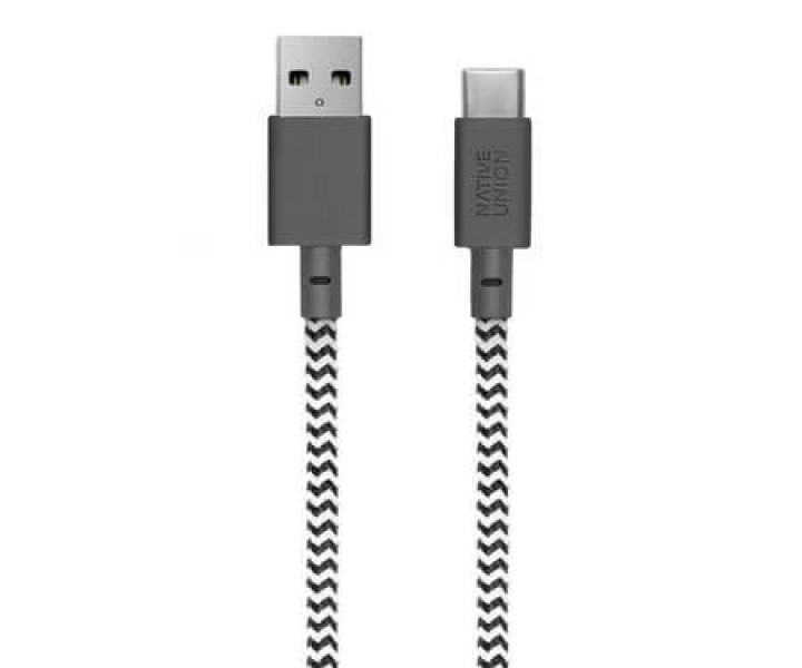 Кабель Native Union Belt Cable USB-A to USB-C Zebra (3 m) (BELT-KV-AC-ZEB-3)