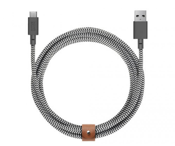 Кабель Native Union Belt Cable USB-A to USB-C Zebra (3 m) (BELT-KV-AC-ZEB-3)