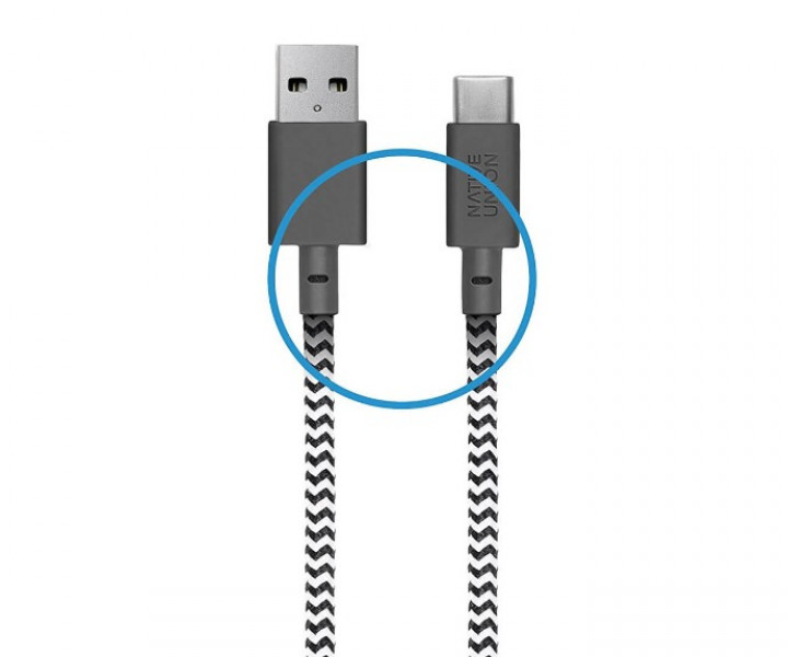 Кабель Native Union Night Cable USB-A to USB-C Zebra (3 m) (NCABLE-KV-AC-ZEB)