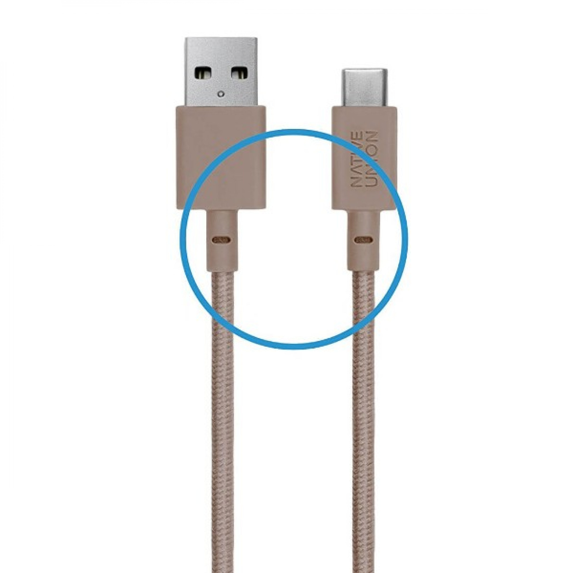 Кабель Native Union Night Cable USB-A to USB-C Taupe (3 m) (NCABLE-KV-AC-TAU)
