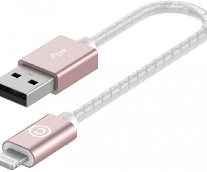 Кабель Lab.C Lightning Leather Cable A.L 0.15 m Rose Gold