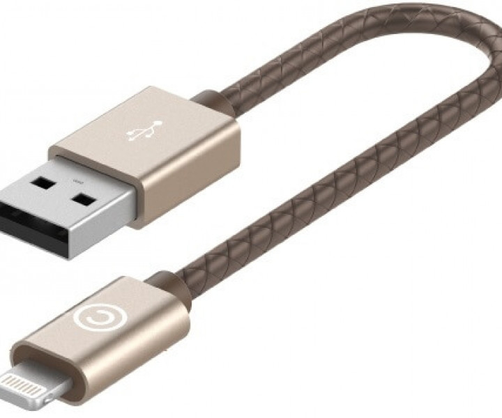 Кабель Lab.C Lightning Leather Cable A.L 0.15 m Champagne Gold