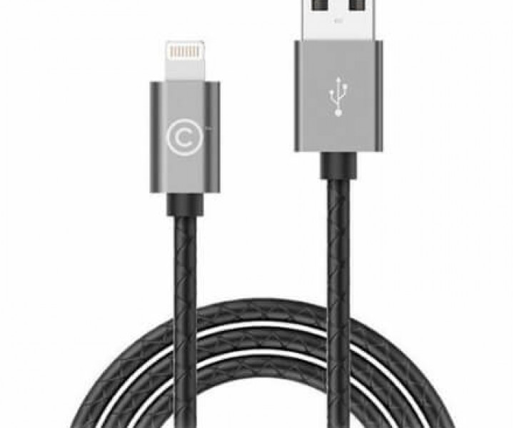 Кабель Lab.C Lightning Leather Cable A.L 1.8 m Space Grey