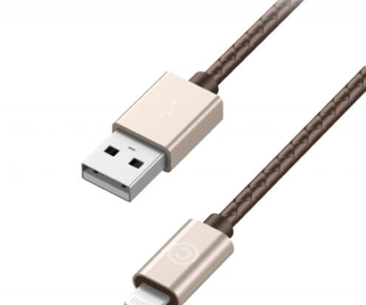 Кабель Lab.C Lightning Leather Cable A.L 1.8 m Champagne Gold