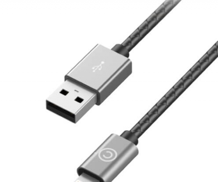 Кабель Lab.C Lightning Leather Cable A.L 1.8 m Space Grey