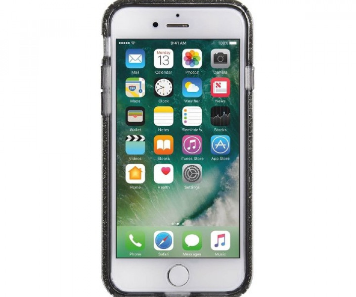 Чохол Speck Presidio Clear + Glitter Onyx Black для iPhone 7/8