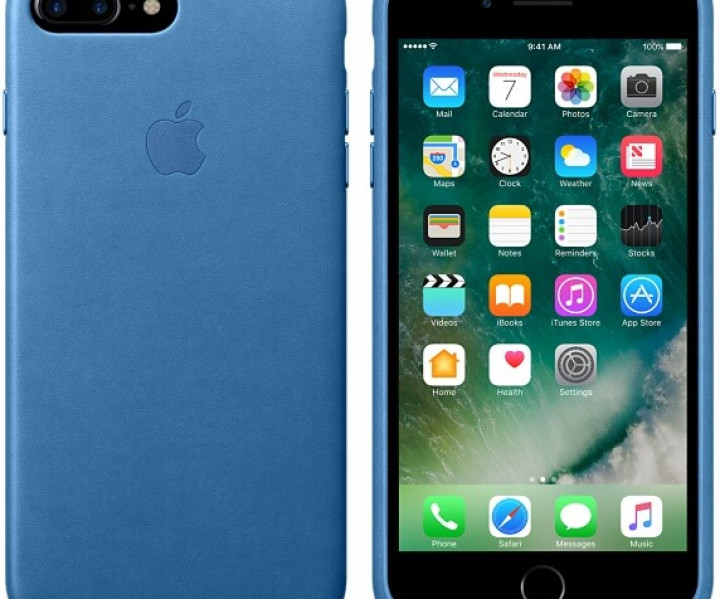 Чохол Apple Original Leather Case Sea Blue для iPhone 7 Plus/8 Plus