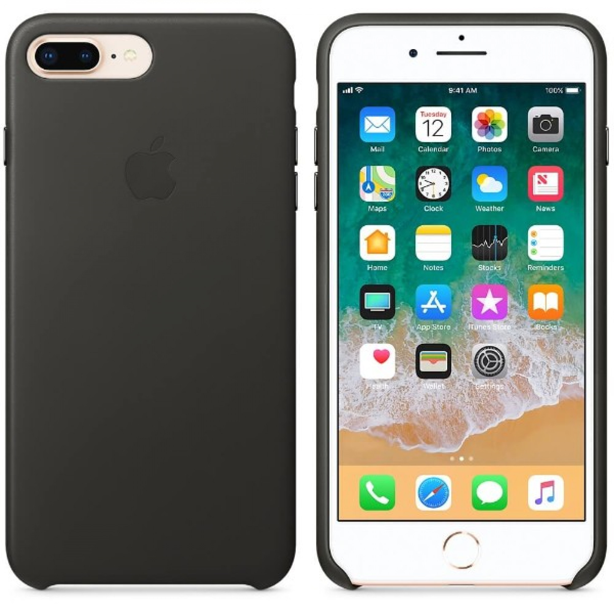 Чохол Apple Original Leather Case Gray для iPhone 7 Plus/8 Plus