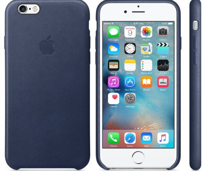 Чохол Apple Leather Case для iPhone 6/6s Midnight Blue (MKXU2)