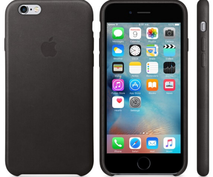 Чохол Apple Leather Case для iPhone 6 / 6s Black (MKXW2)