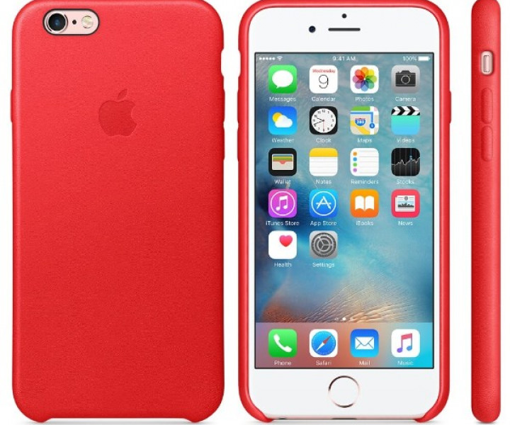 Чохол Apple Leather Case для iPhone 6 / 6s (PRODUCT) Red (MKXX2)