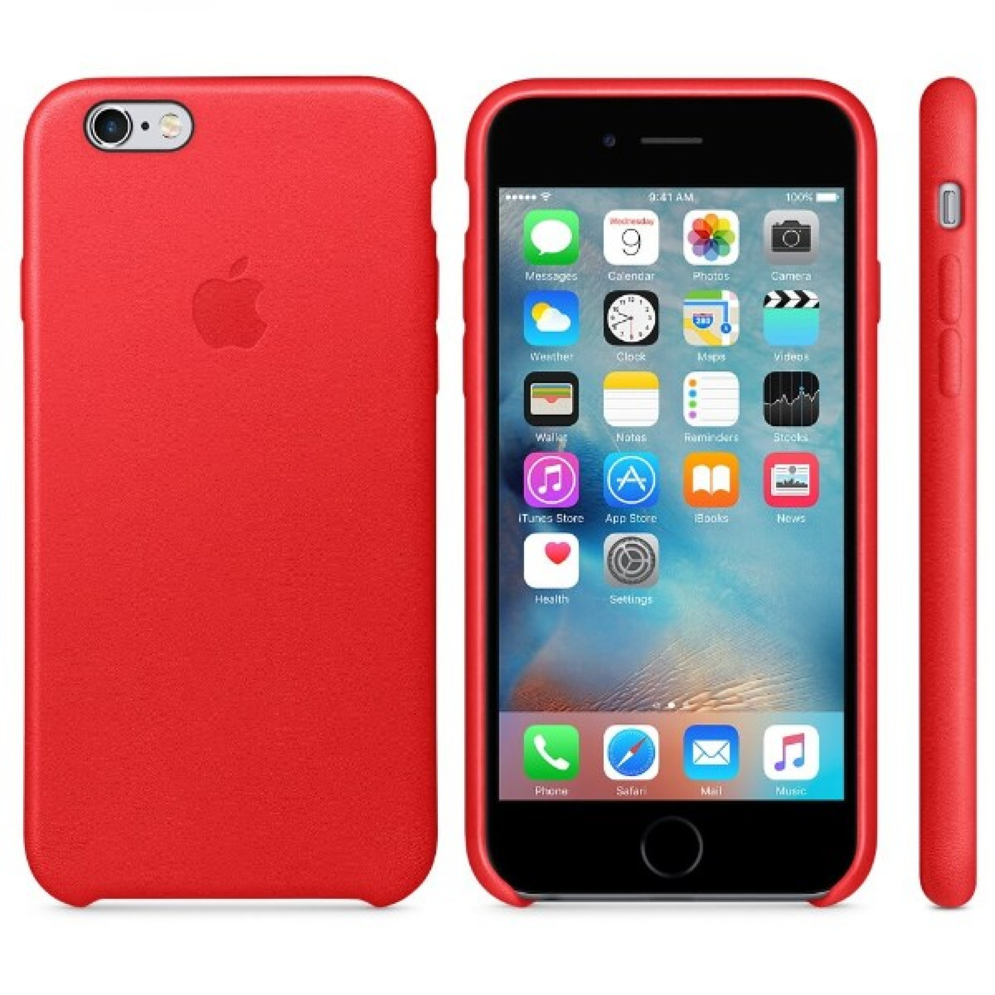 Чохол Apple Leather Case для iPhone 6 / 6s (PRODUCT) Red (MKXX2)