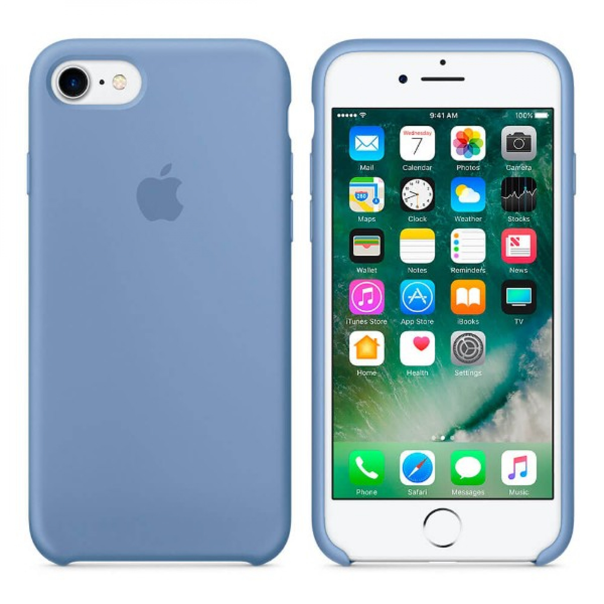 Чохол Apple Silicone Case для iPhone 7/8 Azure (MQ0J2)