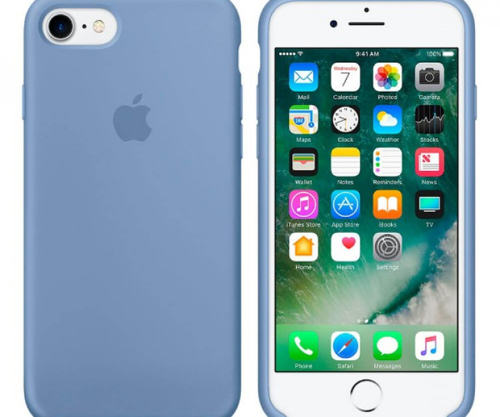 Чохол Apple Silicone Case для iPhone 7/8 Azure (MQ0J2)