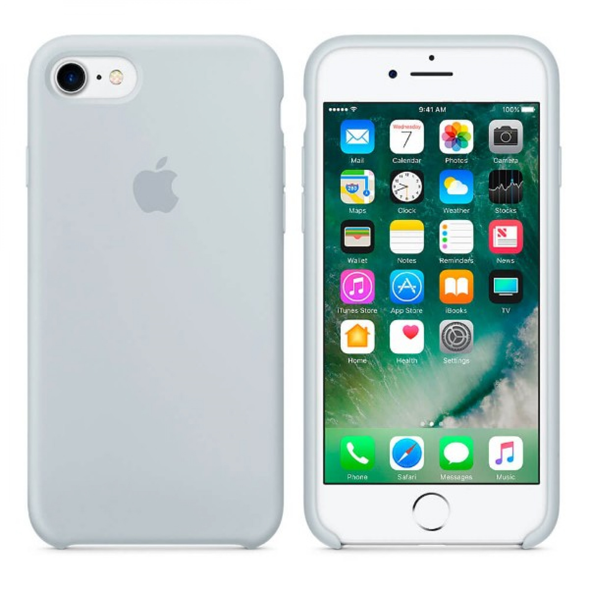 Чохол Apple Silicone Case для iPhone 7/8 Mist Blue (MQ582)