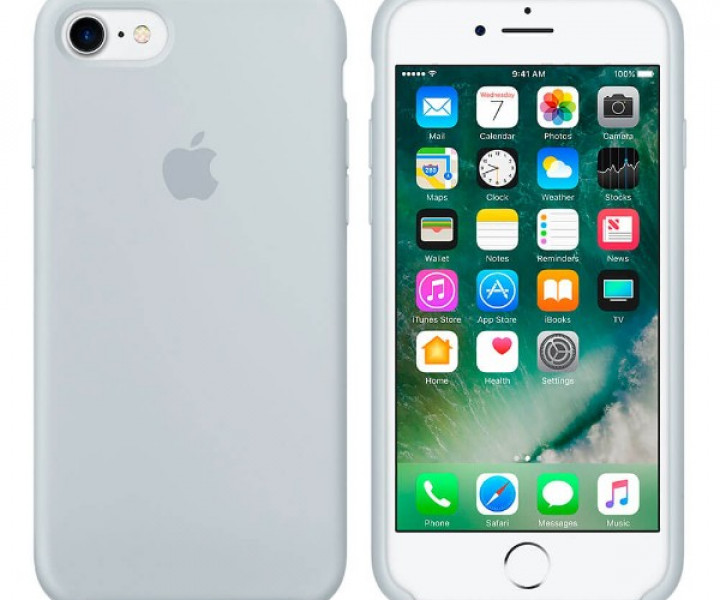Чохол Apple Silicone Case для iPhone 7/8 Mist Blue (MQ582)