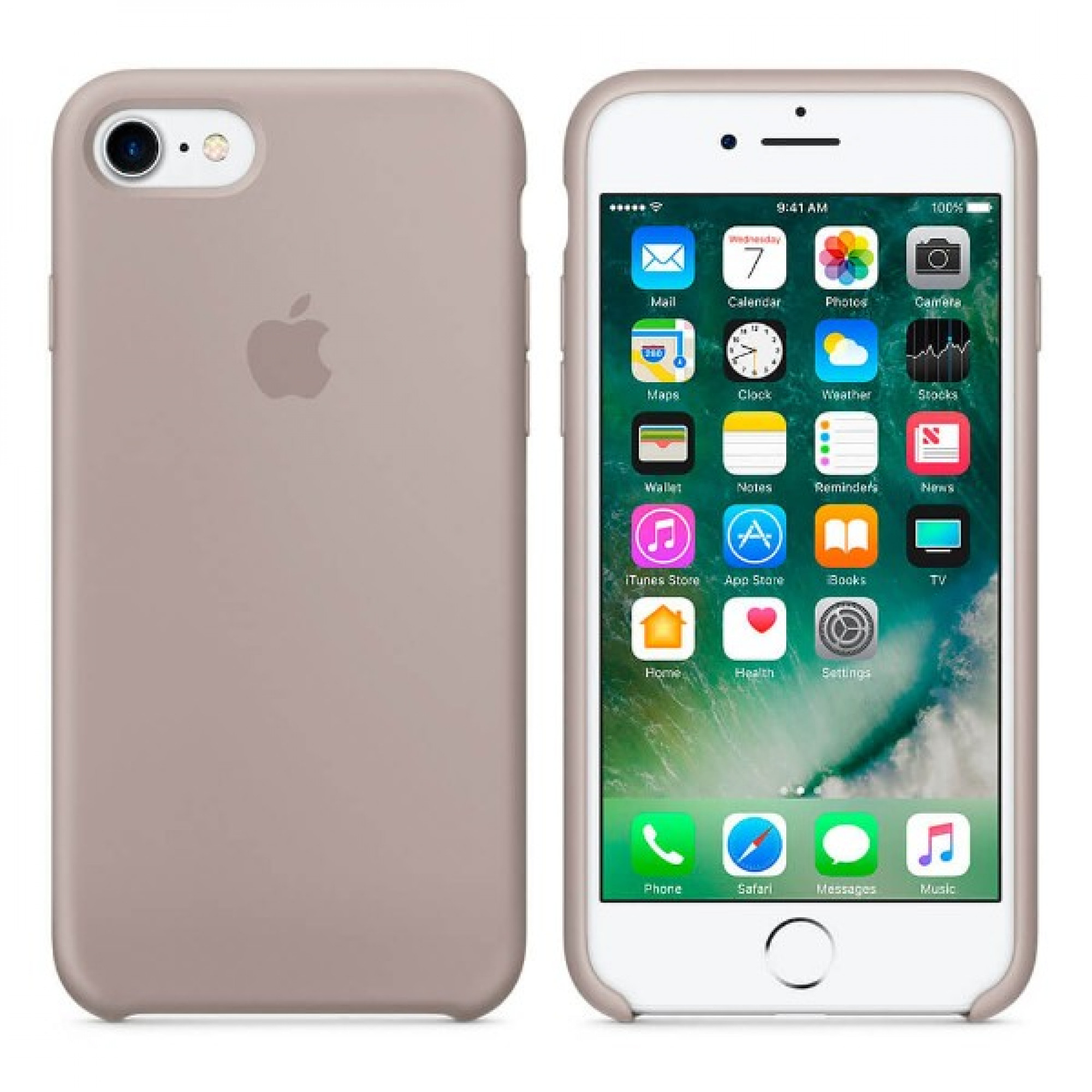 Чохол Apple Silicone Case для iPhone 7/8 Pebble (MQ0L2)