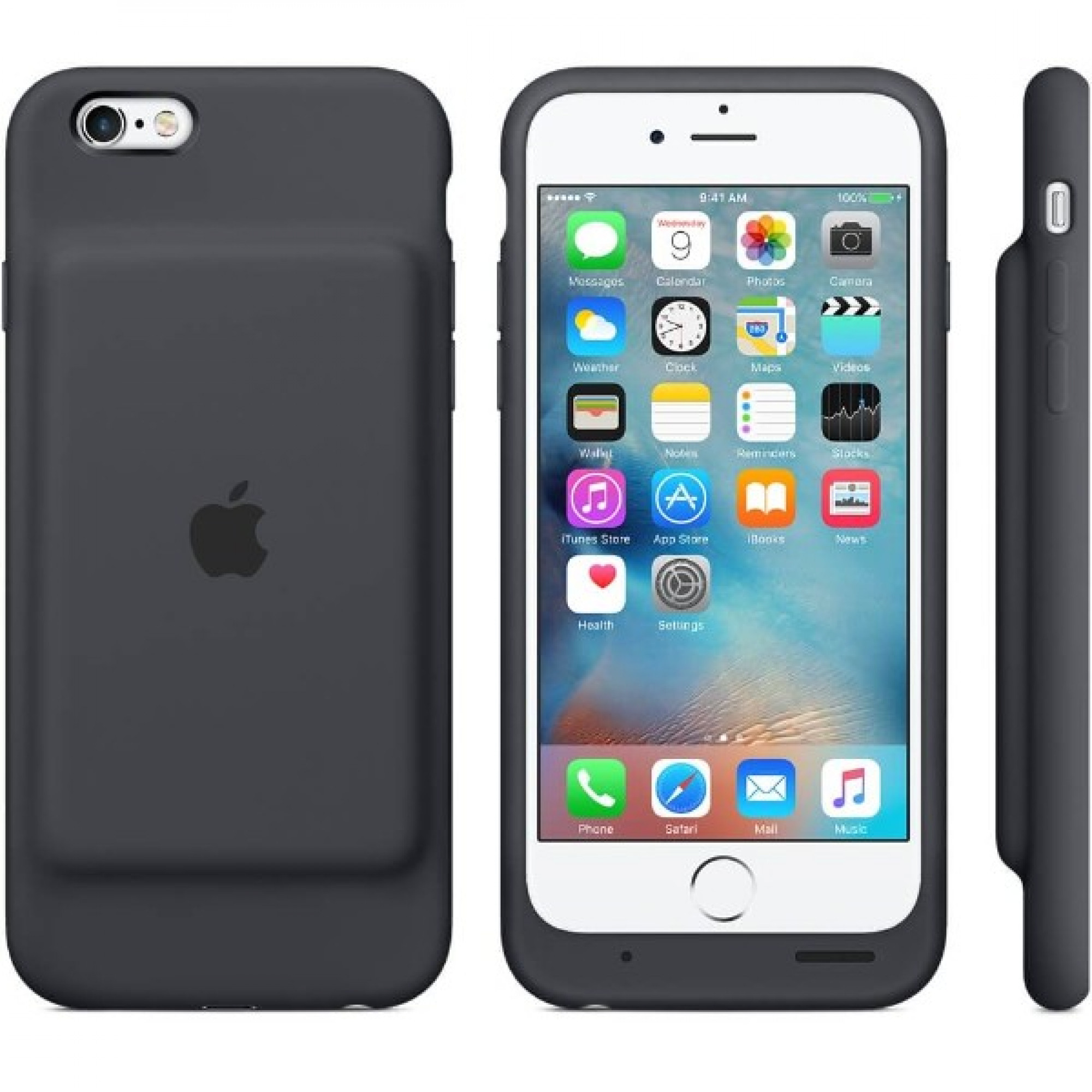 Чохол Apple Smart Battery Case для iPhone 6/6s Charcoal Gray (MGQL2)