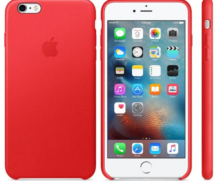 Чохол Apple Leather Case для iPhone 6 / 6s Plus RED (MKXG2)