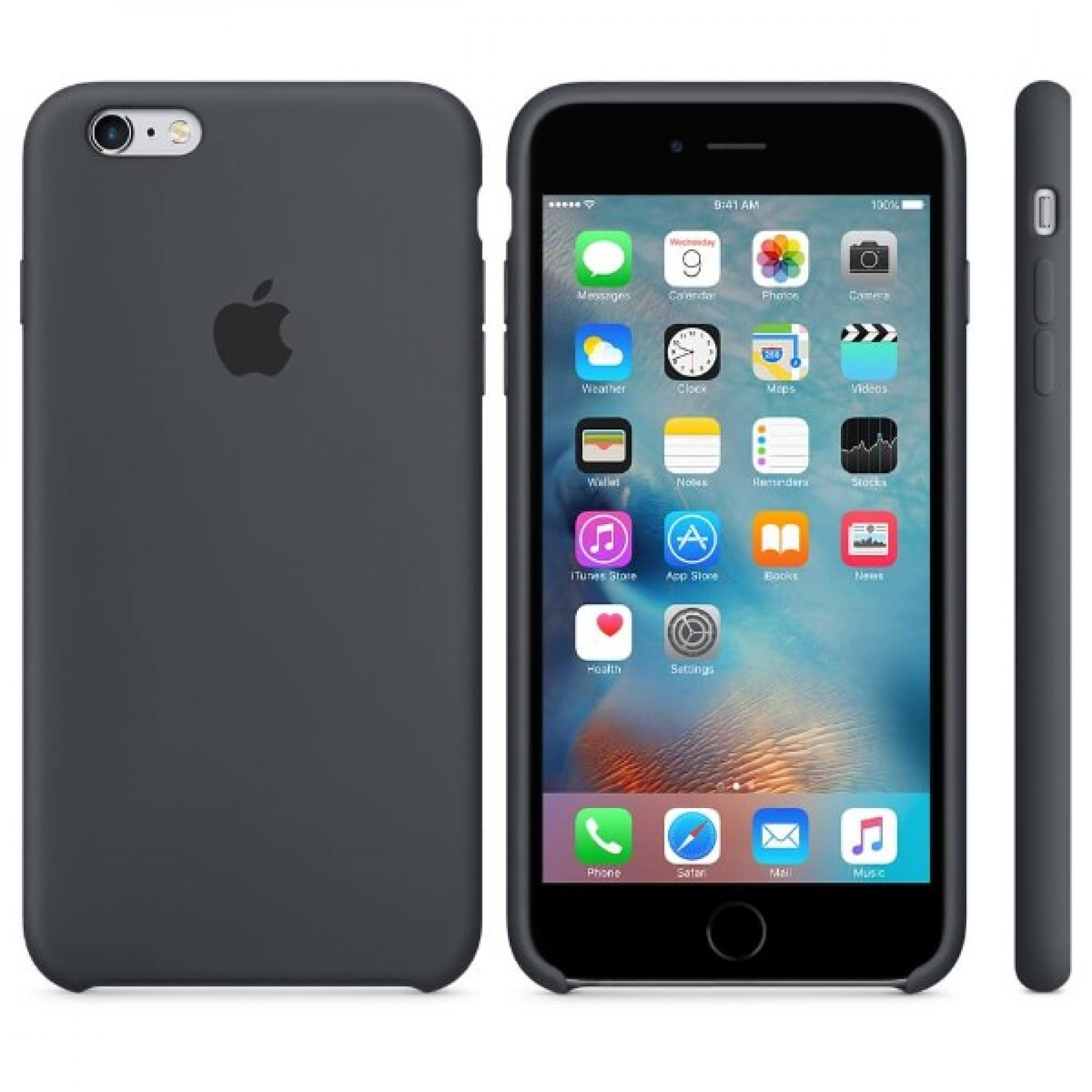 Оригінальний чохол Apple Silicone Case для iPhone 6 / 6s Plus Charcoal Gray (MKXJ2)