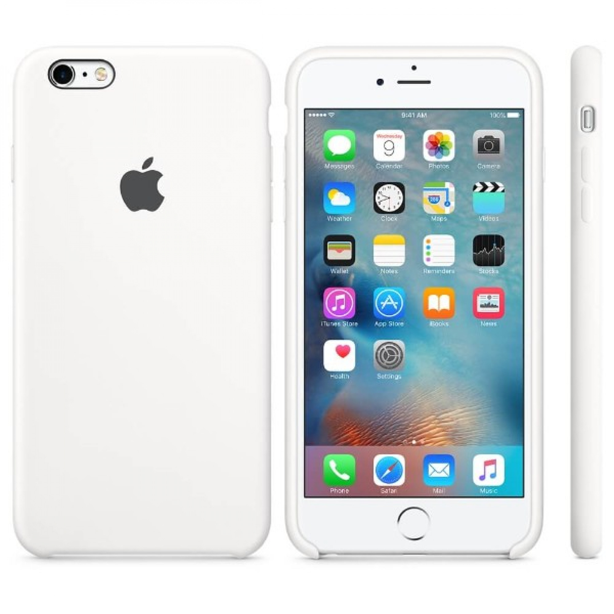 Оригінальний чохол Apple Silicone Case для iPhone 6 / 6s Plus White (MKXK2)