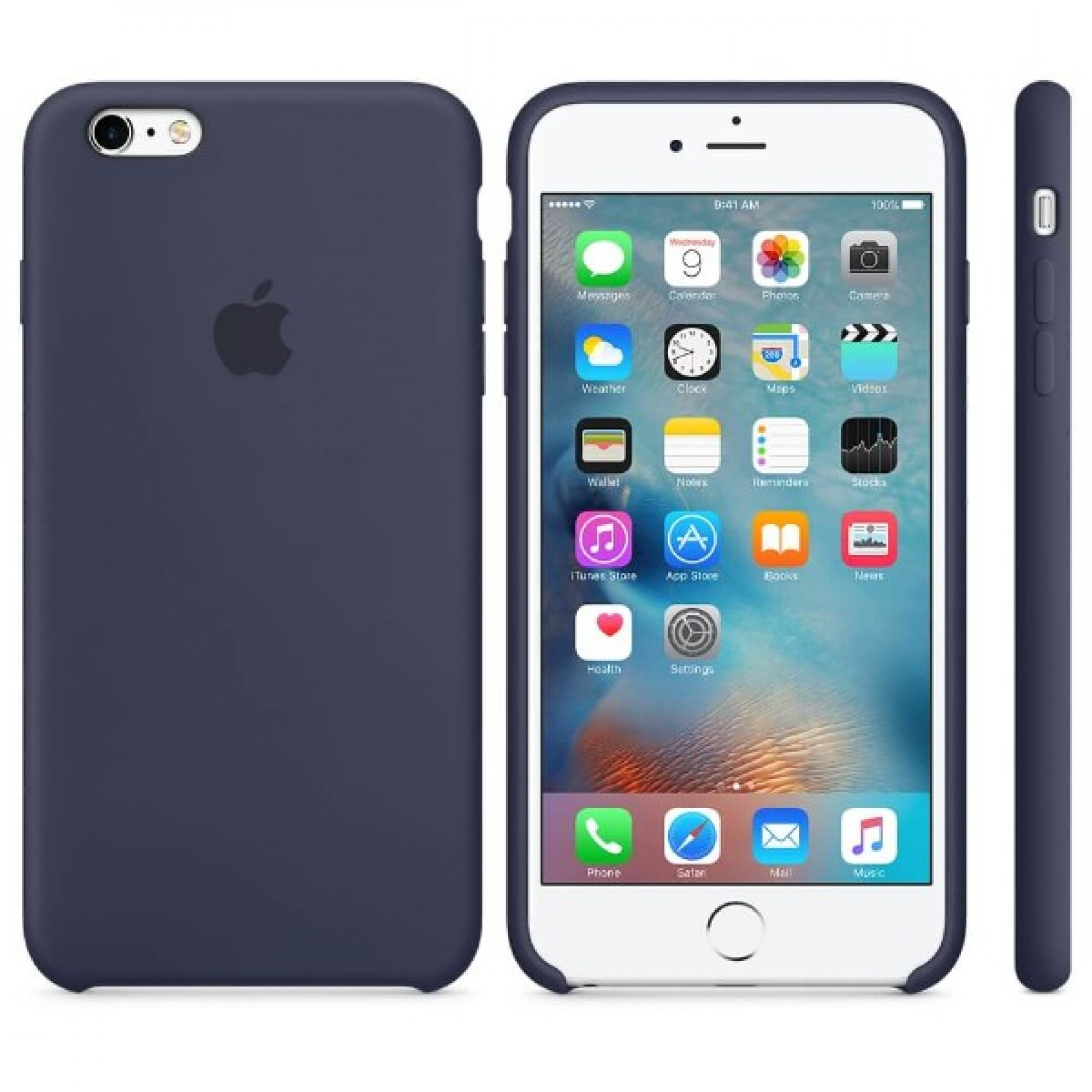 Оригинальный чехол Apple Silicone Case для iPhone 6/6s Plus Midnight Blue (MKXL2)
