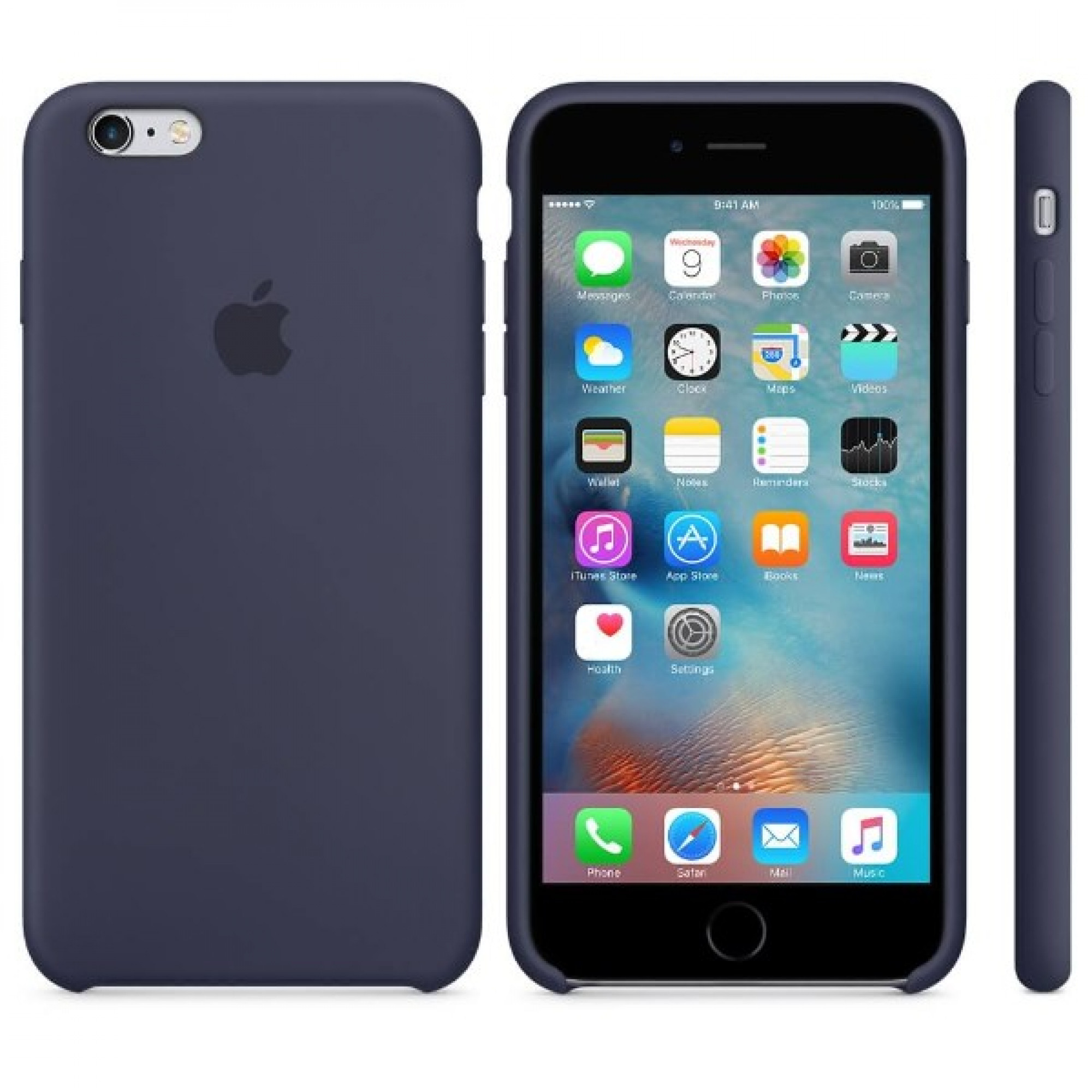 Оригинальный чехол Apple Silicone Case для iPhone 6/6s Plus Midnight Blue (MKXL2)