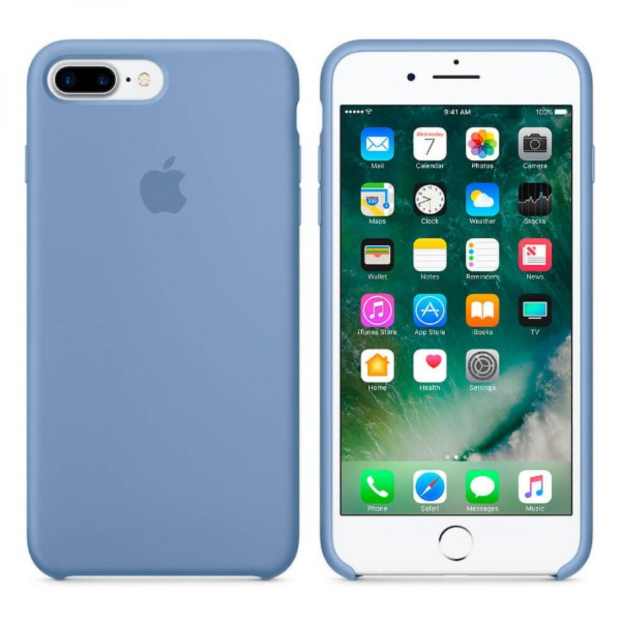 Оригінальний чохол Apple Silicone Case для iPhone 8 Plus / 7 Plus Azure (MQ0M2)