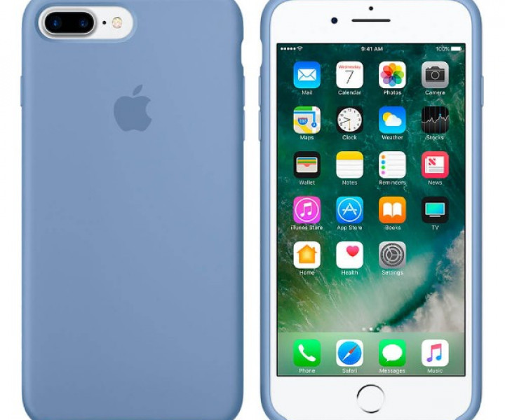 Оригінальний чохол Apple Silicone Case для iPhone 8 Plus / 7 Plus Azure (MQ0M2)