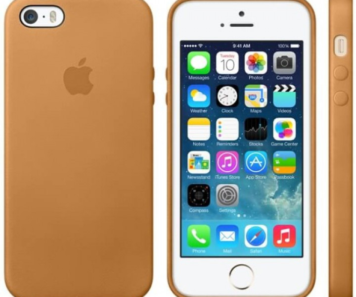 Чохол Apple Leather Case для iPhone 5 / 5s / SE Brown (MF041)