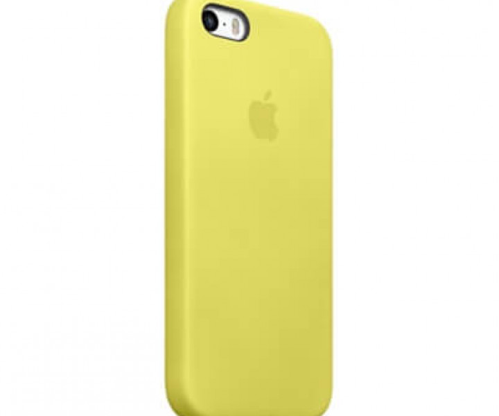 Чохол Apple Leather Case для iPhone 5 / 5s / SE Yellow (MF043)