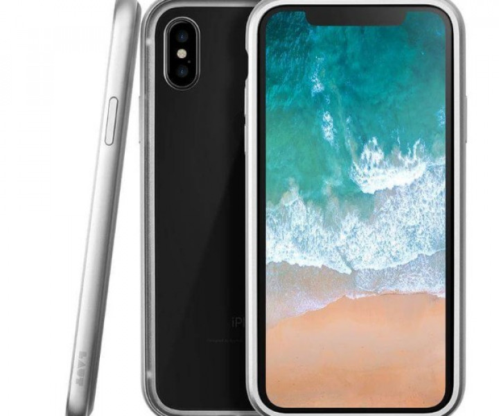 Чохол-бампер LAUT EXO-FRAME Aluminium для iPhone X Silver (LAUT_iP8_EXI_SL)