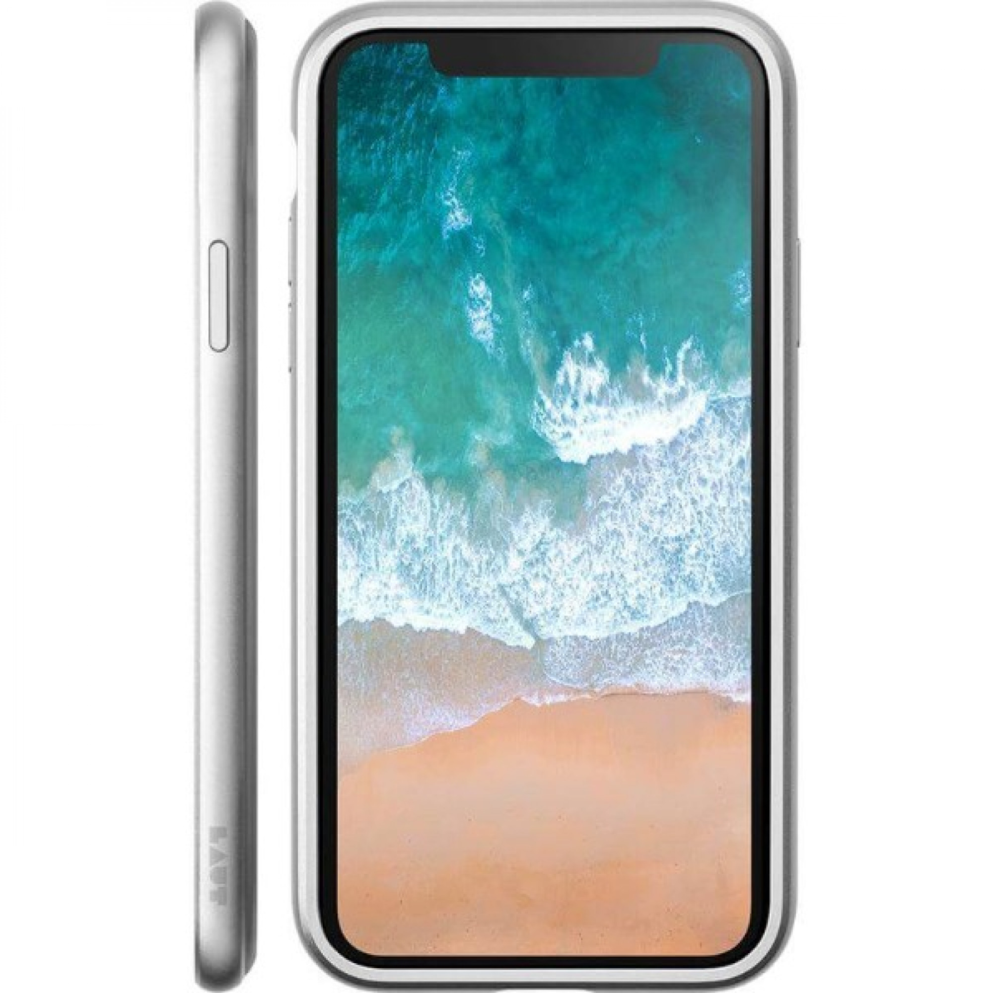 Чохол-бампер LAUT EXO-FRAME Aluminium для iPhone X Silver (LAUT_iP8_EXI_SL)