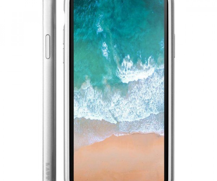 Чохол-бампер LAUT EXO-FRAME Aluminium для iPhone X Silver (LAUT_iP8_EXI_SL)