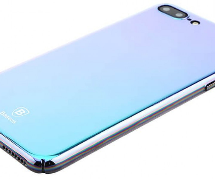 Чохол Baseus Glass Case для iPhone 7 Plus Violet-Blue