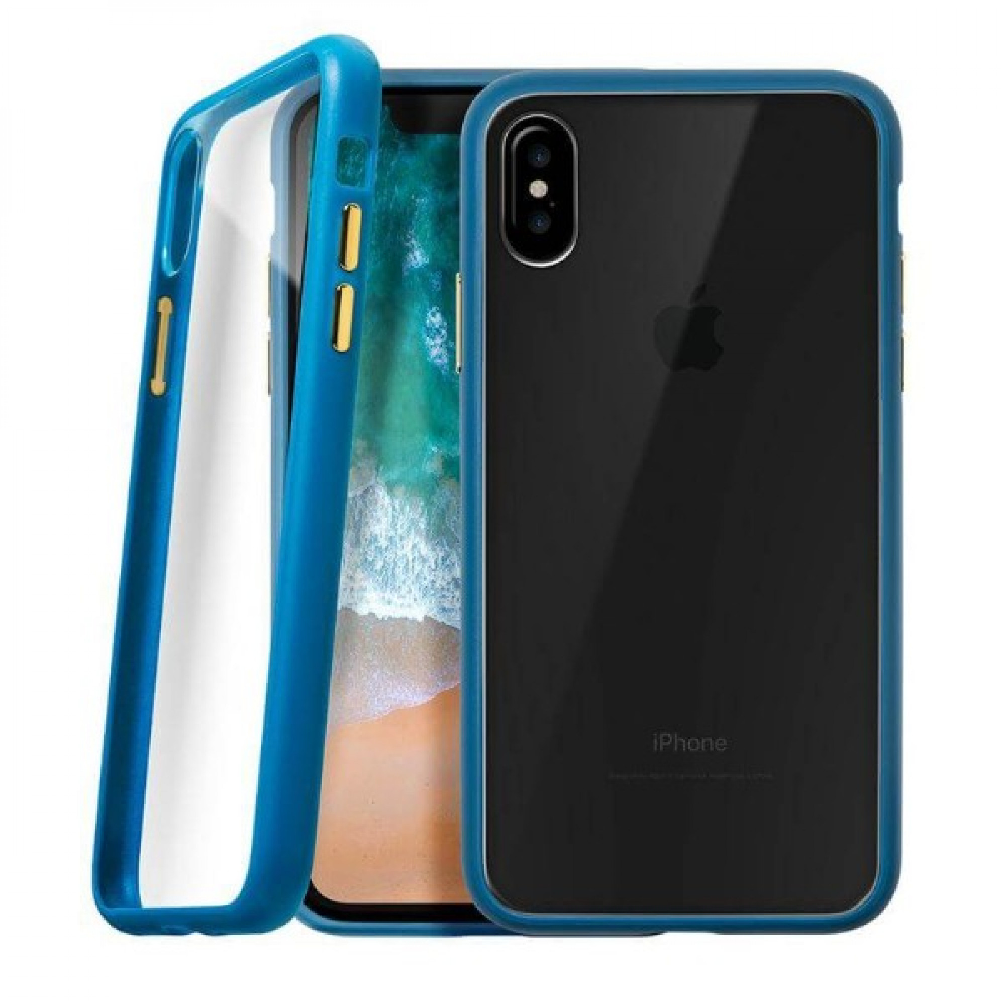 Чохол LAUT ACCENTS для iPhone X Blue (LAUT_iP8_AC_BL)